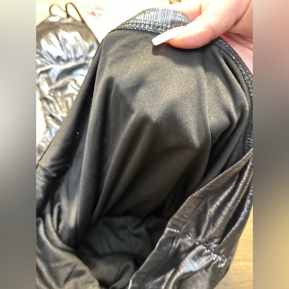 Emerald Sundae Metallic Ruched Spaghetti
Strap Mini Dress Black M - Picture 14 of 16